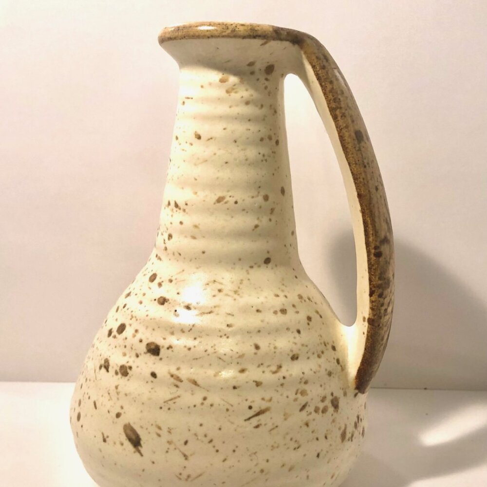 Vintage Pottery Stoneware Speckled Glaze Pitcher